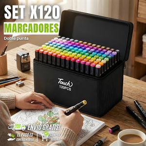 Set de marcadores doble punta 80PCS- 120PCS-160PCS