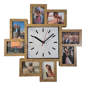 Reloj De Pared Con Portarretratos