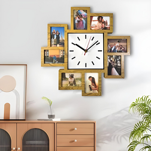 Reloj De Pared Con Portarretratos
