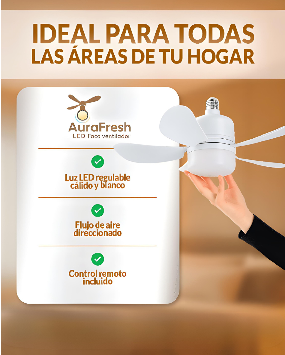 Ventilador con foco 2 en 1