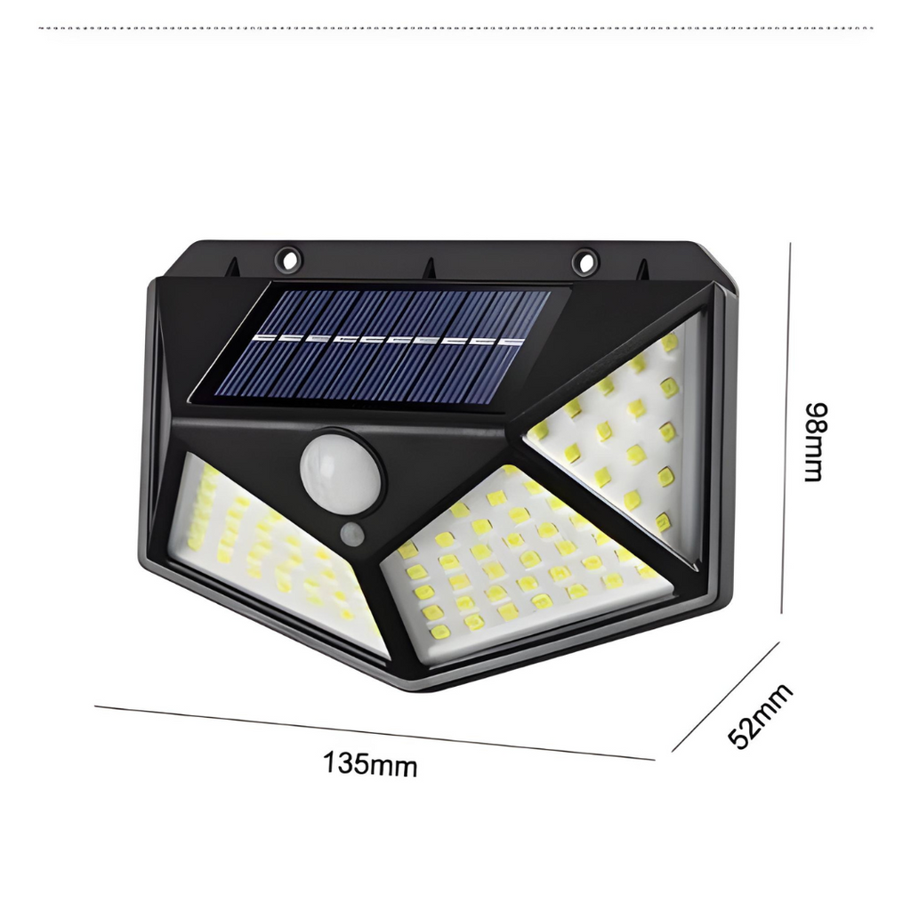 Aplique Solar led de 4 caras 2x1
