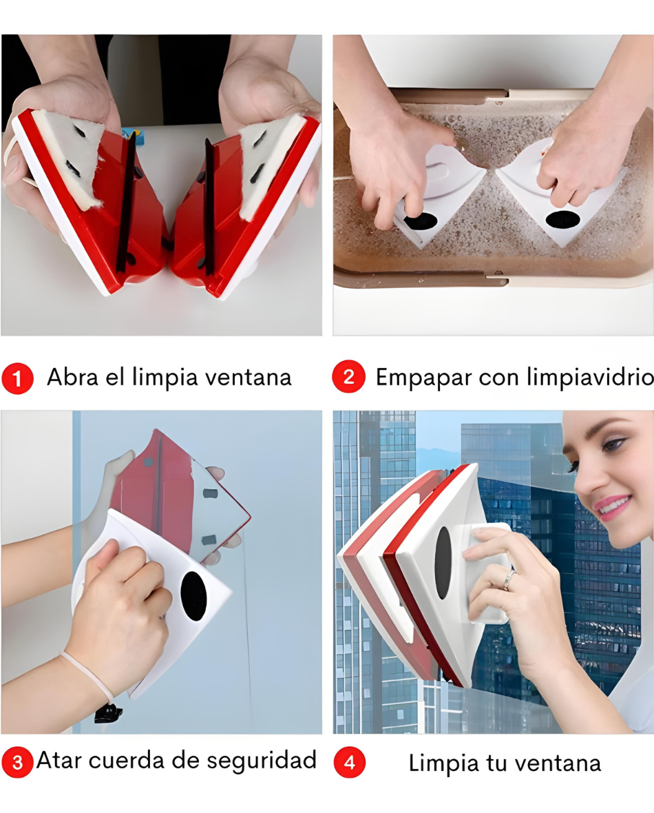 Limpiador de ventanas doble cara Magnético