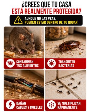 Repelente ultrasónico 2x1 Para insectos y ratones