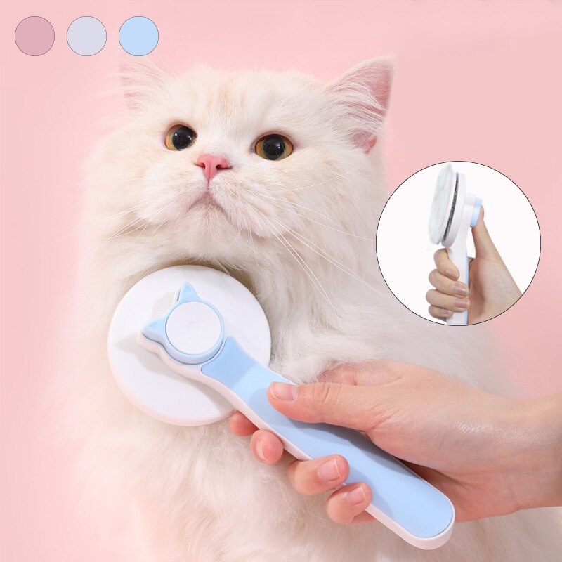 Cepillo para mascotas con botón quita pelos y antiestrés. – Hogar y Chiches